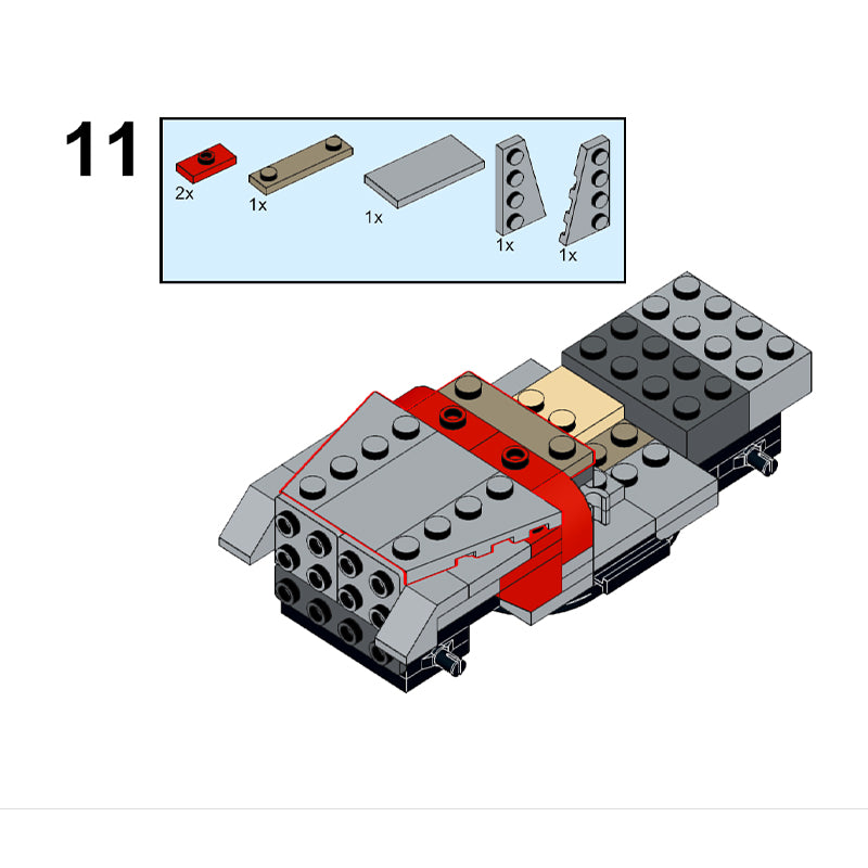 MOC-112305 Jurassic Park Staff Jeeps Bundle JP10 JP12 JP18 ( W 6 Studs )