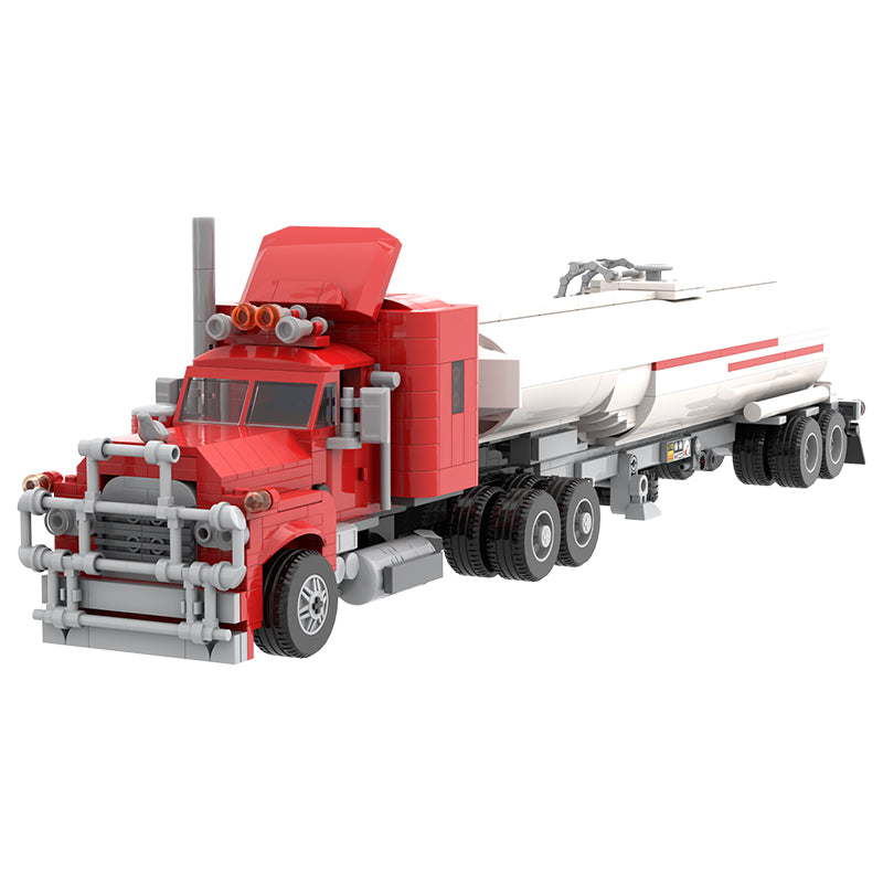 MOC-116126 Mack R Series Red Truck and Tanker Trailer
