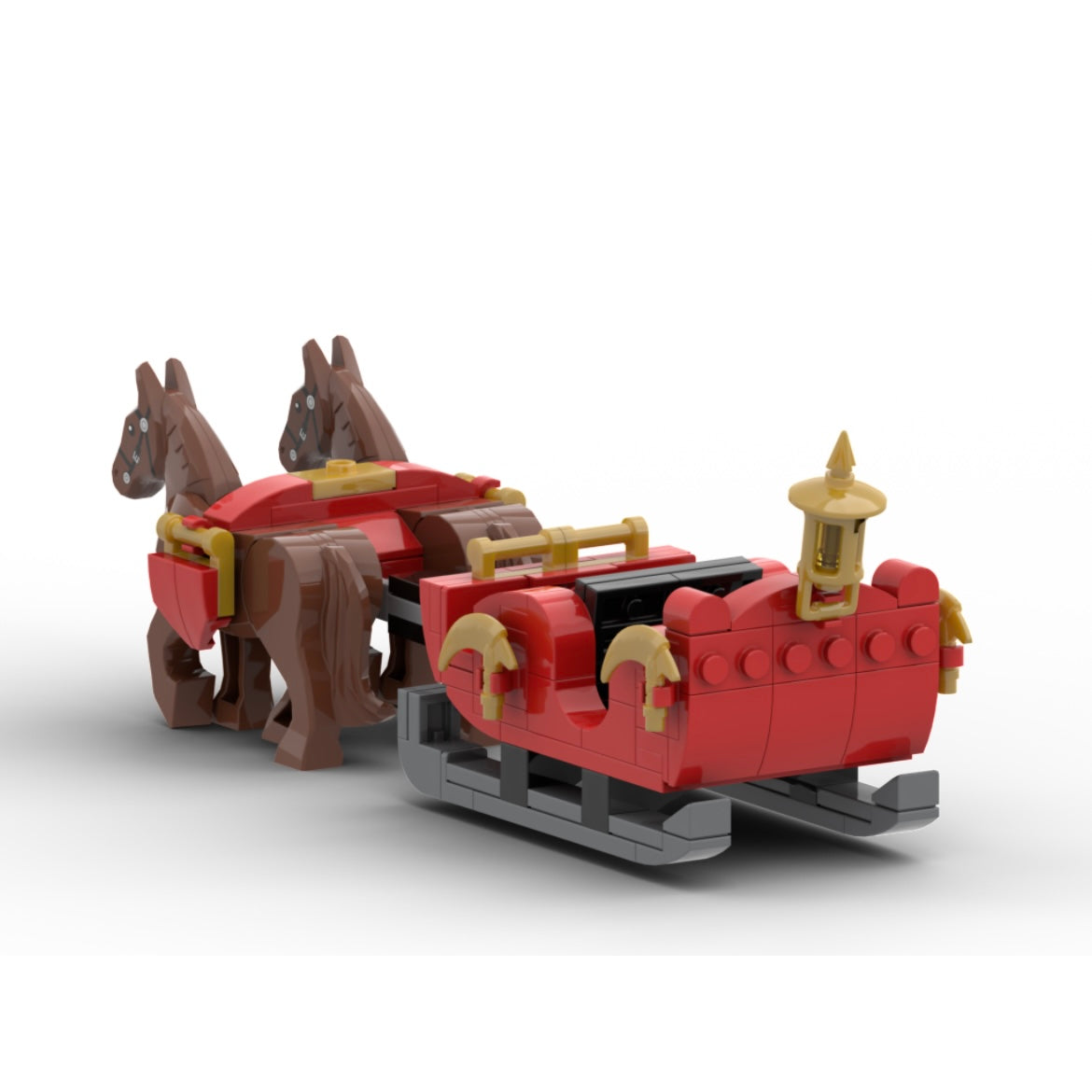 MOC-132090 Horse drawn Sleigh - CHRISTMAS MOC