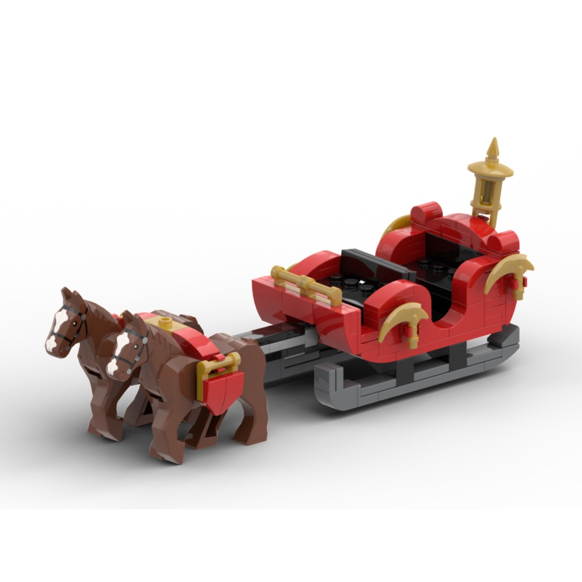 MOC-132090 Horse drawn Sleigh - CHRISTMAS MOC