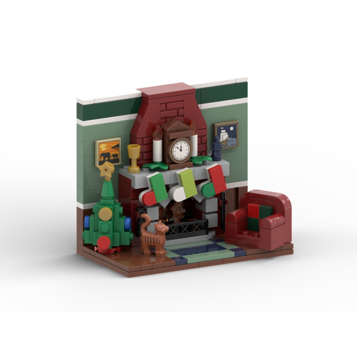 MOC-132093 Fire Place - CHRISTMAS MOC