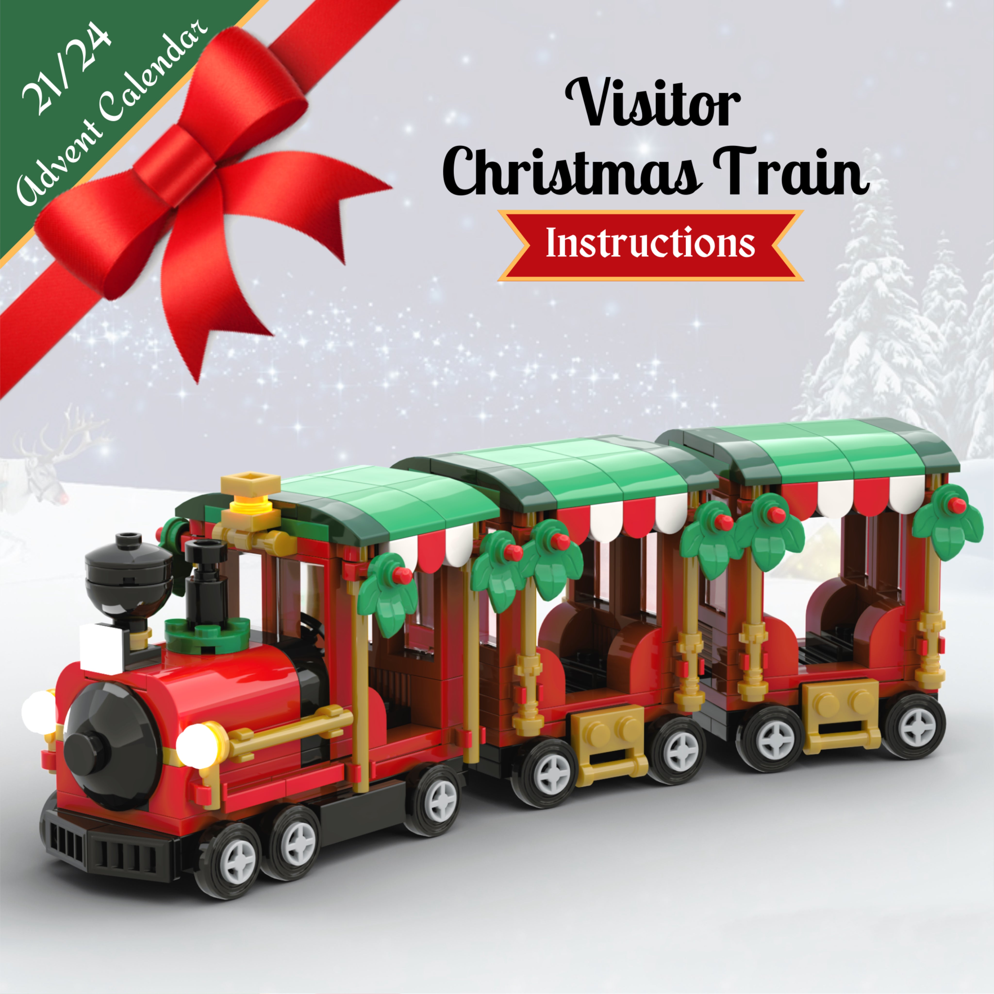 MOC-132495 Visitor Christmas Train - CHRISTMAS MOC