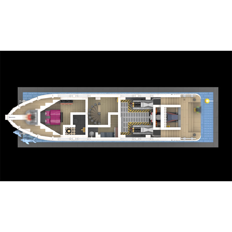 MOC-151521 Luxury Yacht Minifigure Size