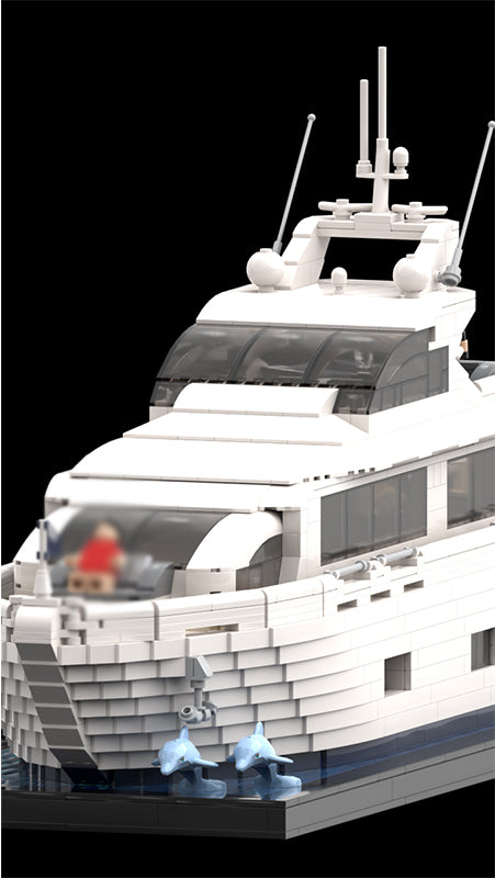 MOC-151521 Luxury Yacht Minifigure Size
