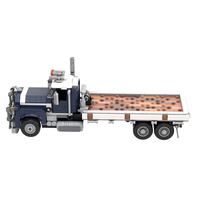 MOC-164204 Mack R Series Flatbed Truck - Dark Blue/White