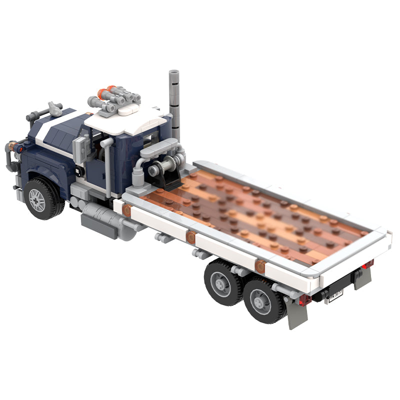 MOC-164204 Mack R Series Flatbed Truck - Dark Blue/White