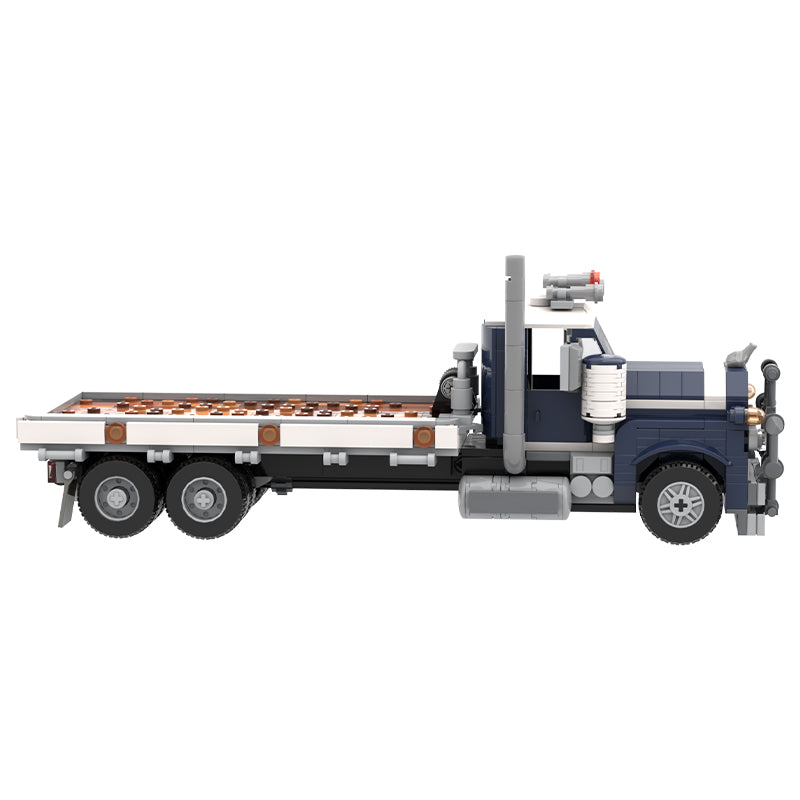 MOC-164204 Mack R Series Flatbed Truck - Dark Blue/White