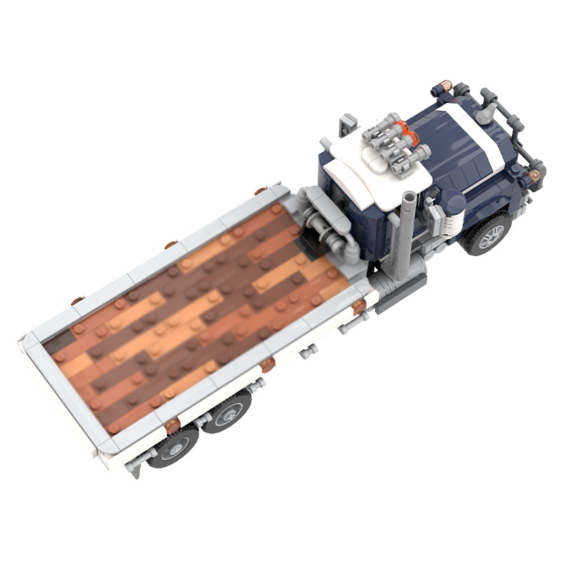 MOC-164204 Mack R Series Flatbed Truck - Dark Blue/White