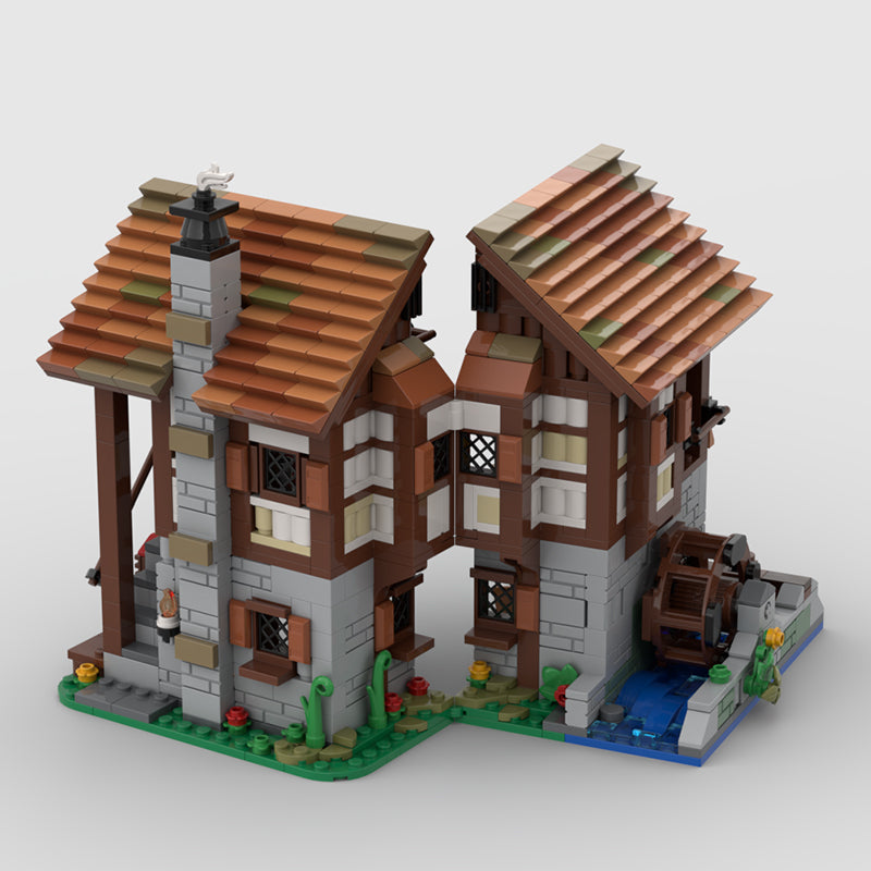 MOC-172960 Water Mill - Medieval Village