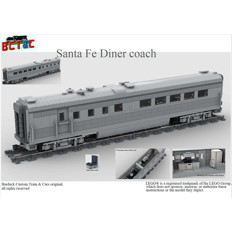MOC-36440 7 wide Santa Fe diner coach