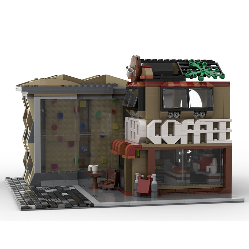 MOC-97691 "Need Coffee" and "Wall Club" Rockclimbing Gym