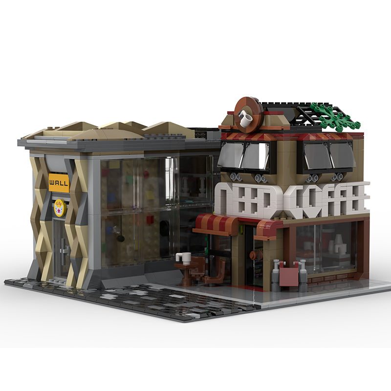 MOC-97691 "Need Coffee" and "Wall Club" Rockclimbing Gym