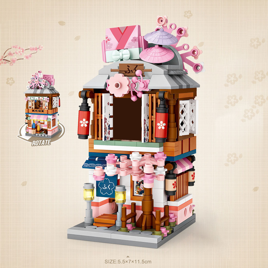 Japanese street kimono shop mini MOC