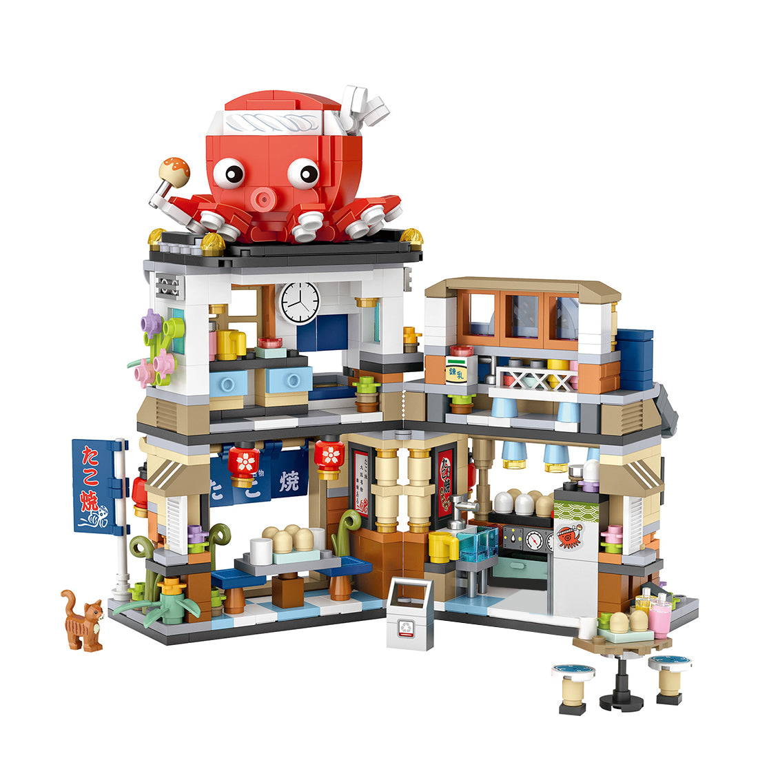 Japanese Street View Series Takoyaki Shop MOC