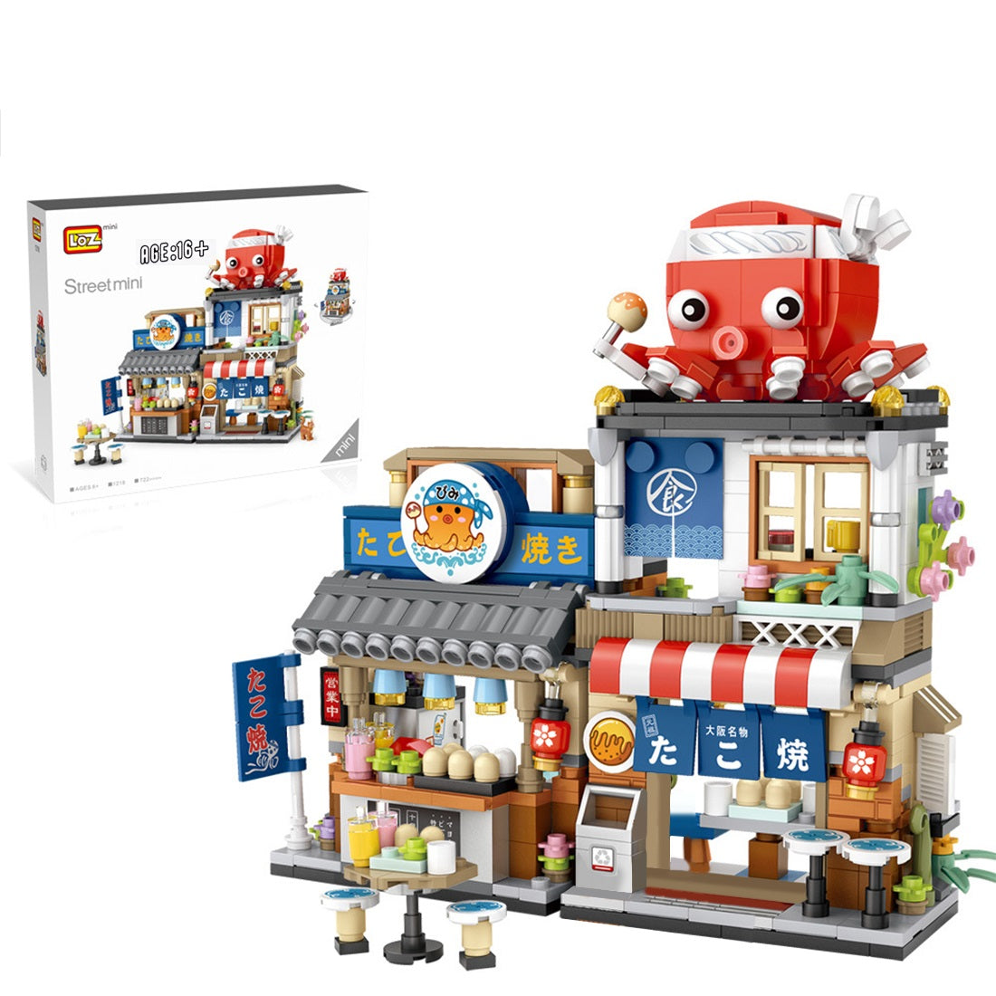 Japanese Street View Series Takoyaki Shop MOC