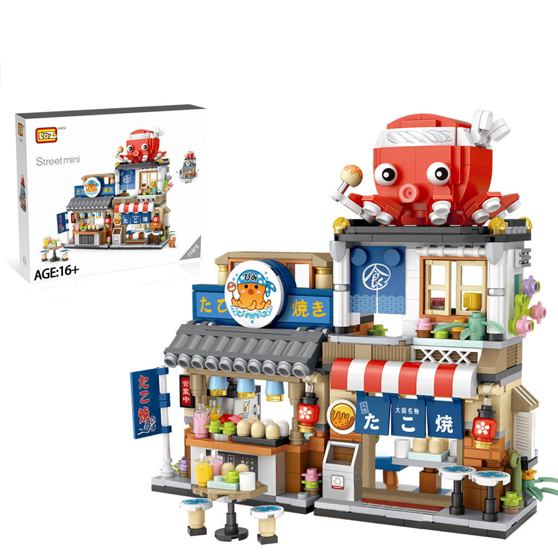 Japanese Street View Series Takoyaki Shop MOC