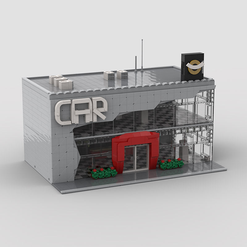 MOC-131241 Modular Car Show and 3 Speed Champions models