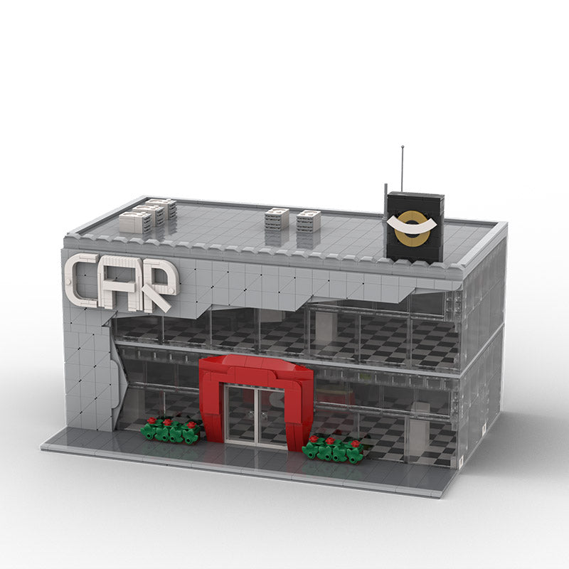 MOC-131241 Modular Car Show and 3 Speed Champions models
