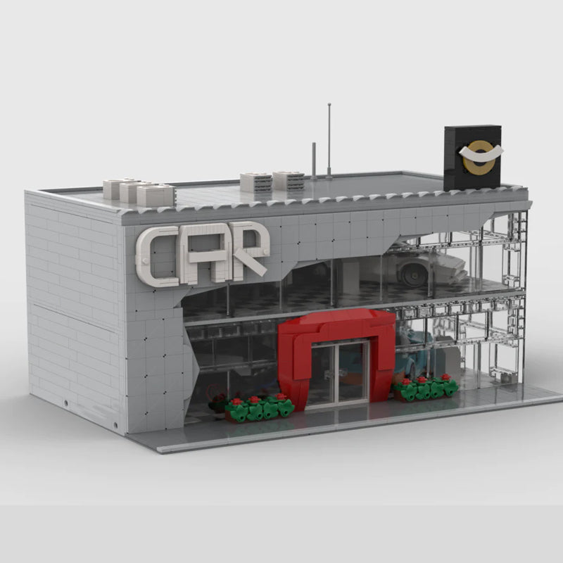 MOC-131241 Modular Car Show and 3 Speed Champions models