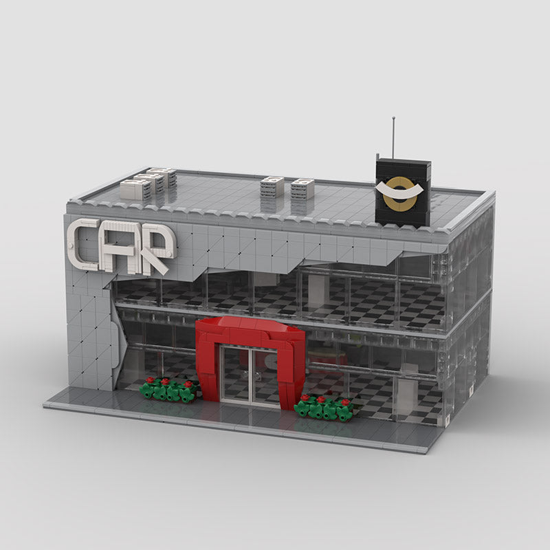 MOC-131241 Modular Car Show and 3 Speed Champions models