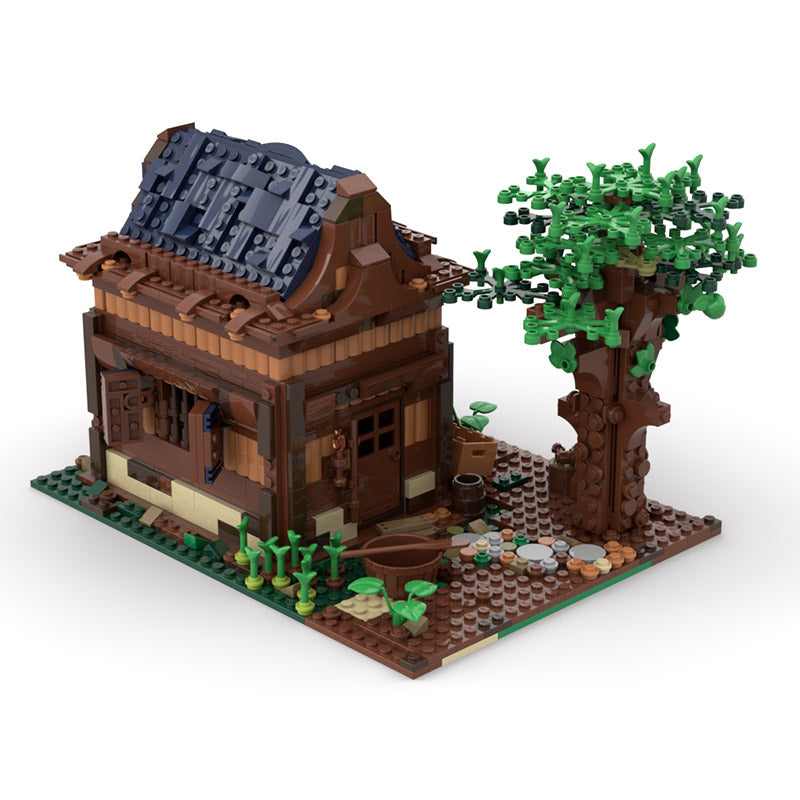 MOC-96612 Medieval blacksmith shop hamlet