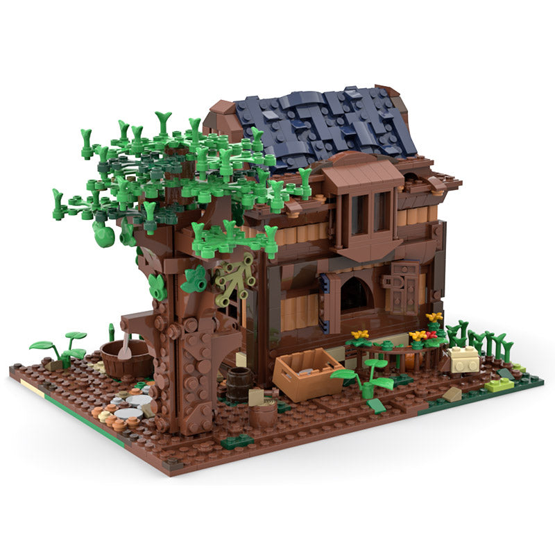 MOC-96612 Medieval blacksmith shop hamlet