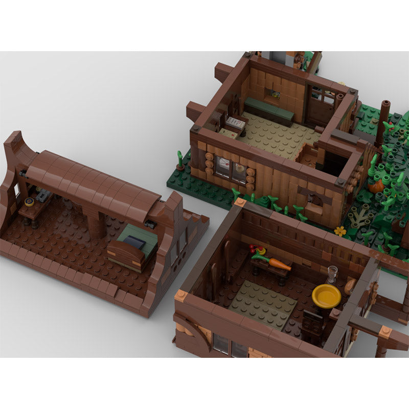 MOC-96612 Medieval blacksmith shop hamlet