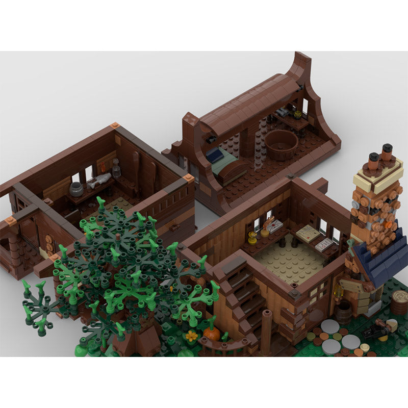 MOC-96612 Medieval blacksmith shop hamlet