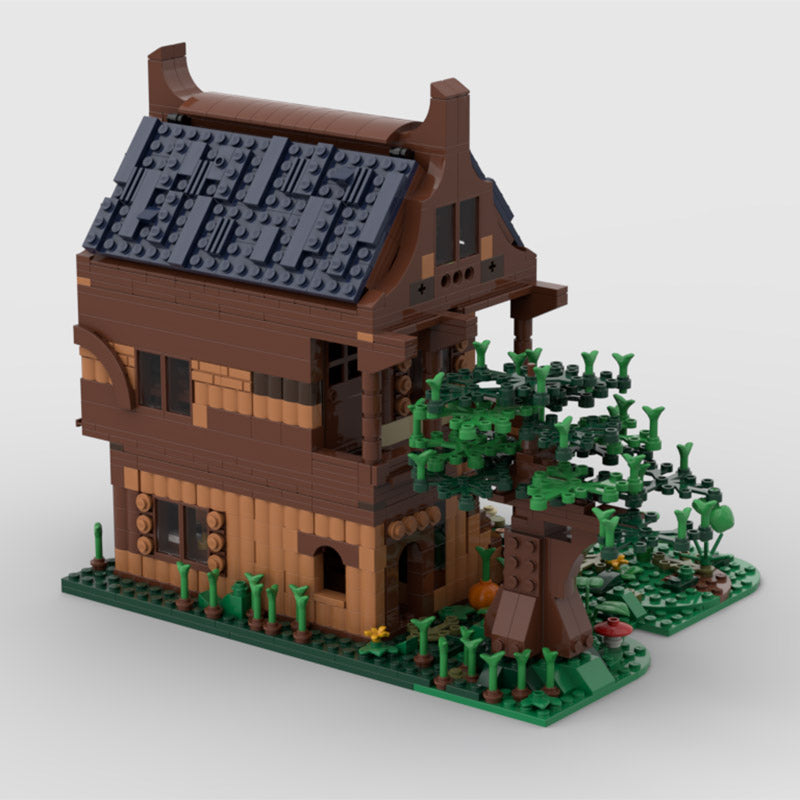 MOC-96612 Medieval blacksmith shop hamlet