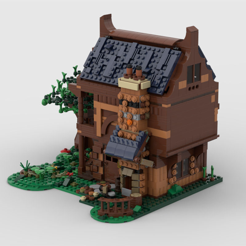 MOC-96612 Medieval blacksmith shop hamlet
