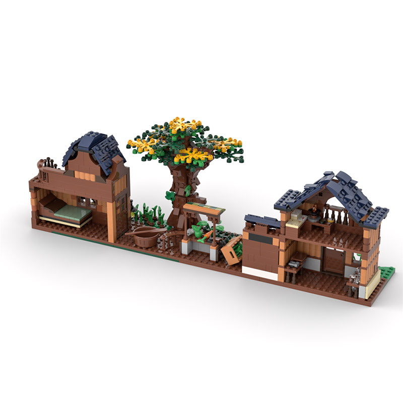 MOC-96612 Medieval blacksmith shop hamlet