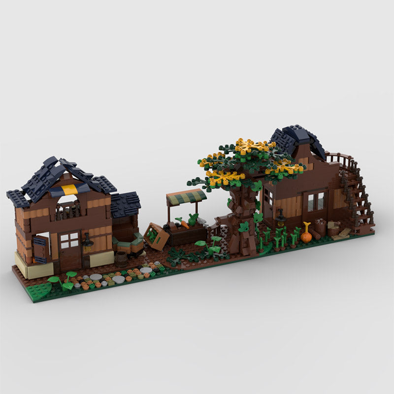 MOC-96612 Medieval blacksmith shop hamlet