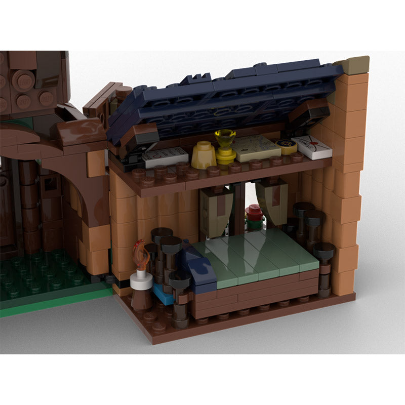 MOC-96612 Medieval blacksmith shop hamlet
