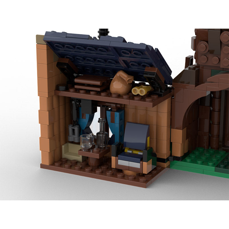 MOC-96612 Medieval blacksmith shop hamlet