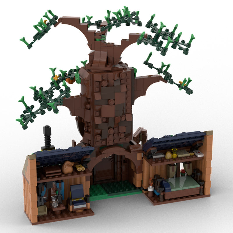MOC-96612 Medieval blacksmith shop hamlet