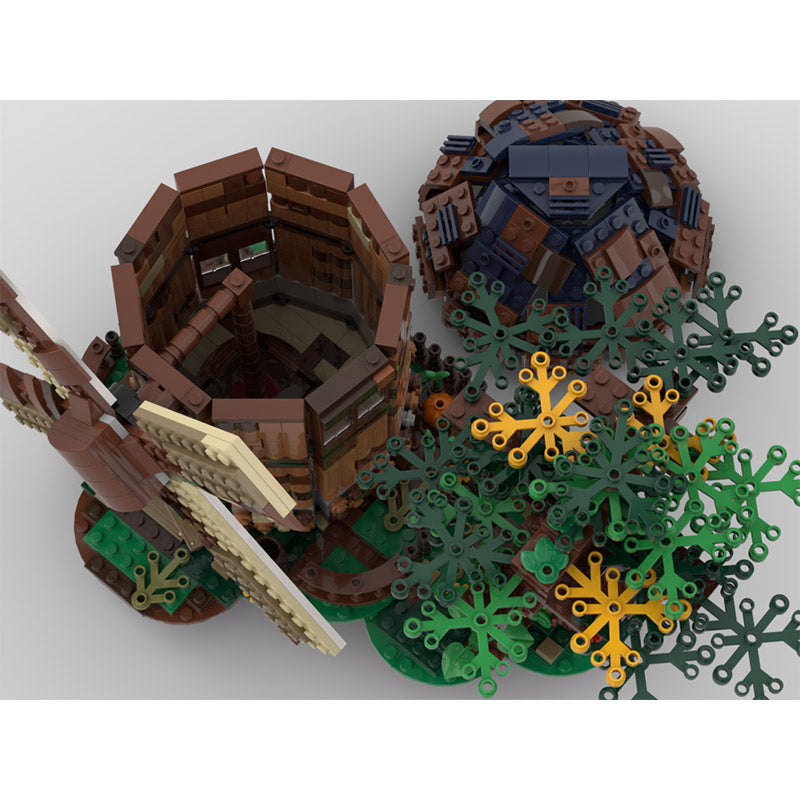 MOC-96612 Medieval blacksmith shop hamlet