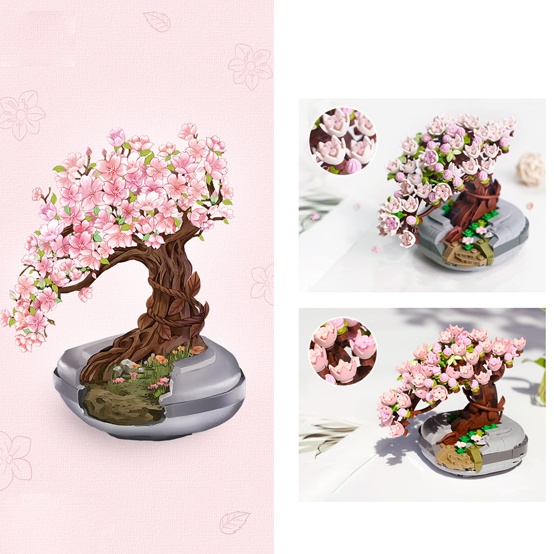 Sakura Tree Bonsai Model Kit Mini MOC